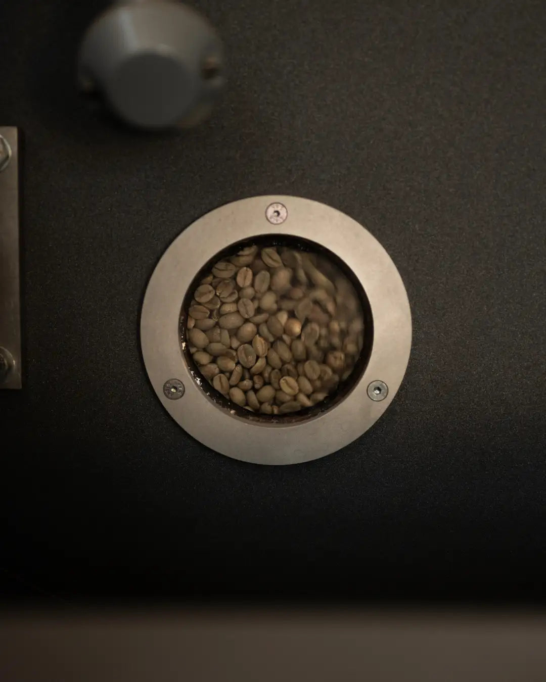 Beans during the roasting process